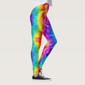 Levendige regenboogdas kleurstof leggings (Rechts)