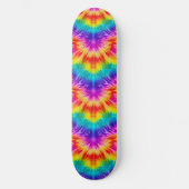 Levendige regenboogdas kleurstof persoonlijk skateboard (Voorkant)