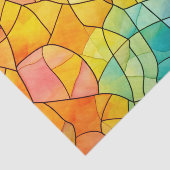 Levendige Regenboogglas Decoupage Tissuepapier (Detail)