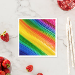 Levendige regenboogkleuren servet
