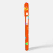 Levendige Regenboogpoot en Hart Oranje Case-Mate iPhone Case (Achterkant / Links)