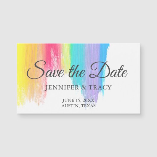 Levendige regenboogWaterverf Sparen de Magnet van  (Voorkant)