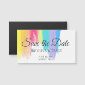 Levendige regenboogWaterverf Sparen de Magnet van  (Voorkant / Achterkant)