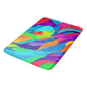 Levendige Regenboogwervelingen Abstracte Kunst Badmat (Gekanteld)