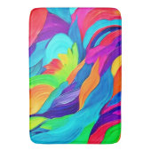 Levendige Regenboogwervelingen Abstracte Kunst Badmat (Voorkant Verticaal)