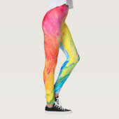 Levendige regenboogwolken leggings (Rechts)