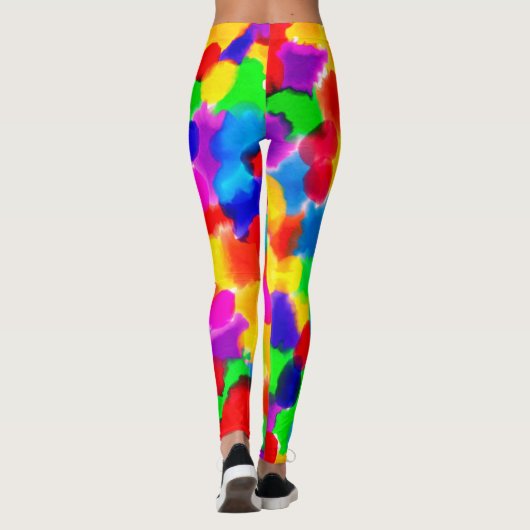 Levendige regenboogzomer leggings (Achterkant)