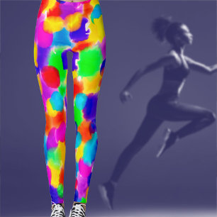 Levendige regenboogzomer leggings