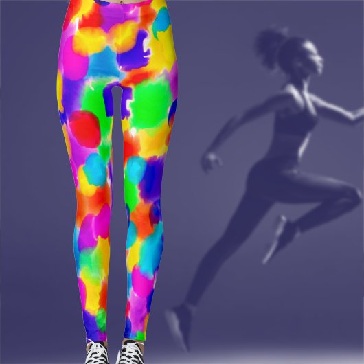 Levendige regenboogzomer leggings
