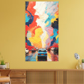 levendige reis canvas afdruk (Insitu (Woonkamer))