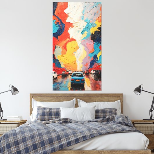 levendige reis canvas afdruk (Insitu (Slaapkamer))