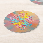 "Levendige reis" Kartonnen Onderzetters (Gekanteld)