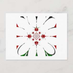 Levendige Republiek Kenia Schild Vlag Kaleidoscoop Briefkaart