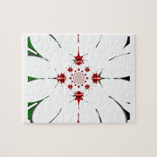 Levendige Republiek Kenia Schild Vlag Kaleidoscoop Legpuzzel (Horizontaal)