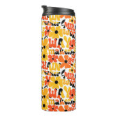 Levendige Retro Christelijke Bloemtypografie Thermosbeker (Geroteerd rechts)