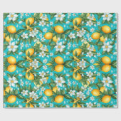 Levendige Retro Citrus Medley Kerstmis Cadeaupapier (Vlak)