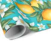 Levendige Retro Citrus Medley Kerstmis Cadeaupapier (Rol Hoek)