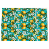 Levendige Retro Citrus Medley Kerstmis Groot Cadeauzakje (Achterkant)