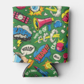 Levendige Retro Comic Burst Blikjeskoeler (Voorkant)