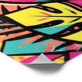 Levendige Retro Comic Flamingo Zonnebril Pop Art P Poster (Hoek)