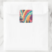 Levendige Retro Droomlandschap Sticker – Aanpasbaa (Tas)