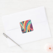 Levendige Retro Droomlandschap Sticker – Aanpasbaa (Envelop)