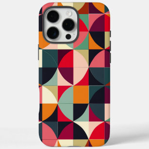 Levendige retro-geïnspireerde geometrische iPhone- iPhone 16 Pro Max Hoesje