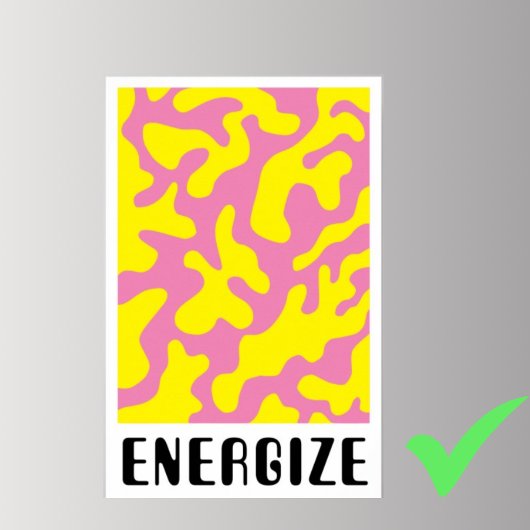 Levendige retro minimalistische funky patroon poster