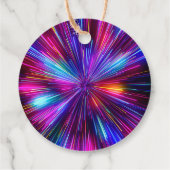 Levendige Retro Neon gloeiende roze Paarse dank u Bedankjes Labels (Achterkant)