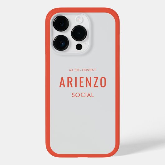 Levendige Retro Oranje sociale mediamerk Case-Mate iPhone Case (Achterkant)