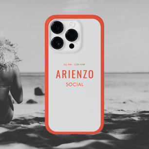 Levendige Retro Oranje sociale mediamerk Case-Mate iPhone 14 Pro Hoesje