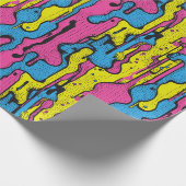 "Levendige Retro Pop Art Drip Patroon Cadeaupapier (Hoek)