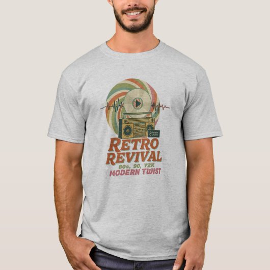 Levendige Retro Revival 80s 90s Y2K Esthetiek Mode T-shirt (Voorkant)