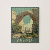 Levendige Retro-stijl Arches National Park Legpuzzel (Verticaal)
