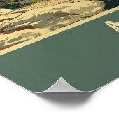 Levendige Retro-stijl Arches National Park Poster (Hoek)