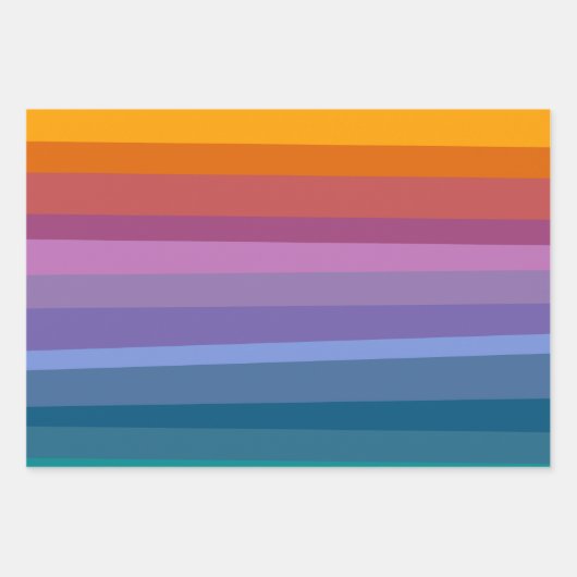 Levendige Retro Sunset Regenboog Gradient Heldere  Inpakpapier Vel (Voorkant)