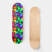 Levendige retrorstijl Geometrische 80s Memphis Des Persoonlijk Skateboard (Voorkant)