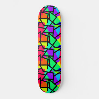Levendige retrorstijl Geometrische 80s Memphis Des Persoonlijk Skateboard