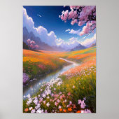 Levendige Reverie: Bloemen in harmonie Poster (Voorkant)