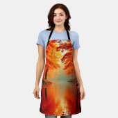 Levendige Rivier van Herfst Gold Design Schort (Gedragen)