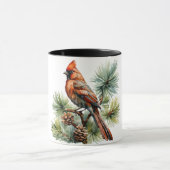 Levendige rode bessen met weelderige groene blader mok (Midden)