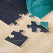 Levendige rode bloesems en clusters van bessen legpuzzel (Zijkant)