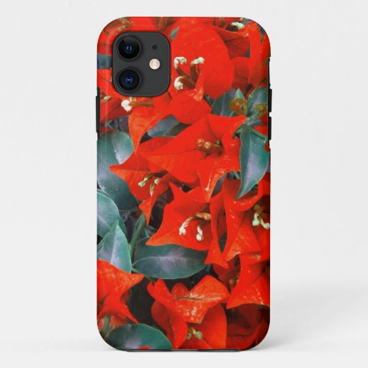 Levendige rode bougainvilleabloemen Case-Mate iPhone case (Achterkant)