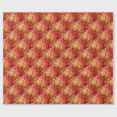 Levendige rode Dahlia Flower Natuur gepersonalisee Cadeaupapier (Vlak)