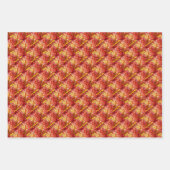 Levendige rode Dahlia Flower Natuur gepersonalisee Inpakpapier Vel (Voorkant)