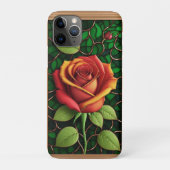 Levendige rode en gele rozenontwerp Case-Mate iPhone case (Achterkant)