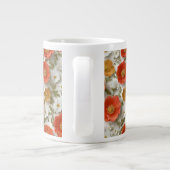Levendige Rode en Witte Poppy Floral Specialty Mok (Achterkant)