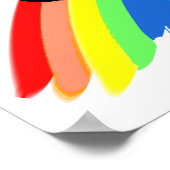 LEVENDIGE RODE GEPERSONALISEERDE MEISJES BASKETBAL POSTER (Hoek)