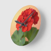 Levendige rode geranium bloei ronde klok (Hoek)