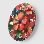 Levendige Rode Hibiscus Bloemen-76894 Grote Klok (Hoek)